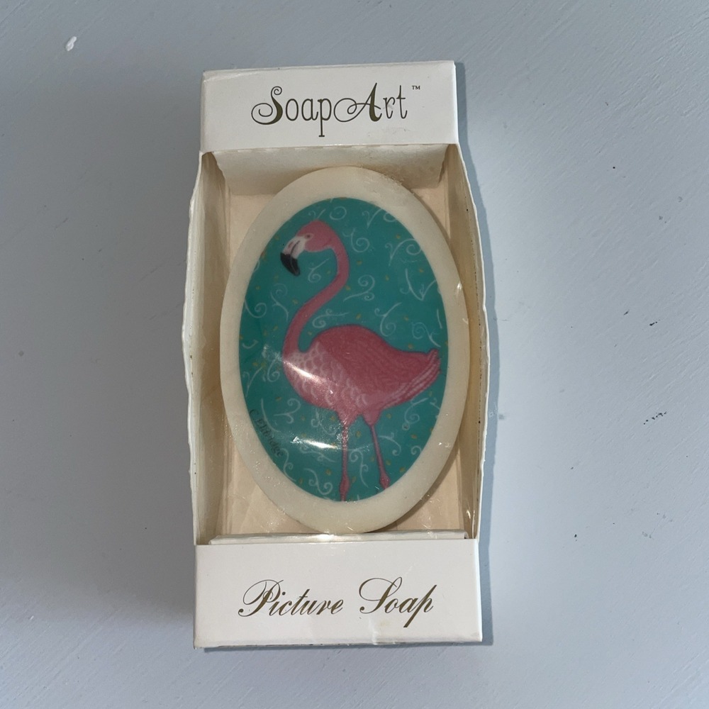 Soap Art Picture Soap‎ Flamingo Tropical Vintage New In Package